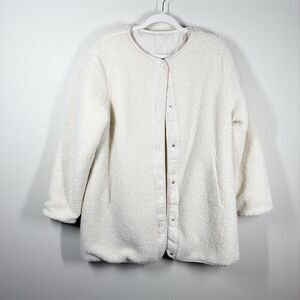 Koolaburra by UGG Women's Ivory Reversible Sherpa Quilted Jacket M Ivory Cozy‎